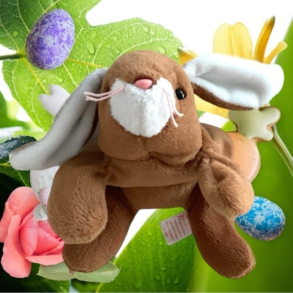 1995 Ty Beanie Babies EARS the Bunny - Vintage Plush Rabbit Bunny Easter Retired - Picture 1 of 8